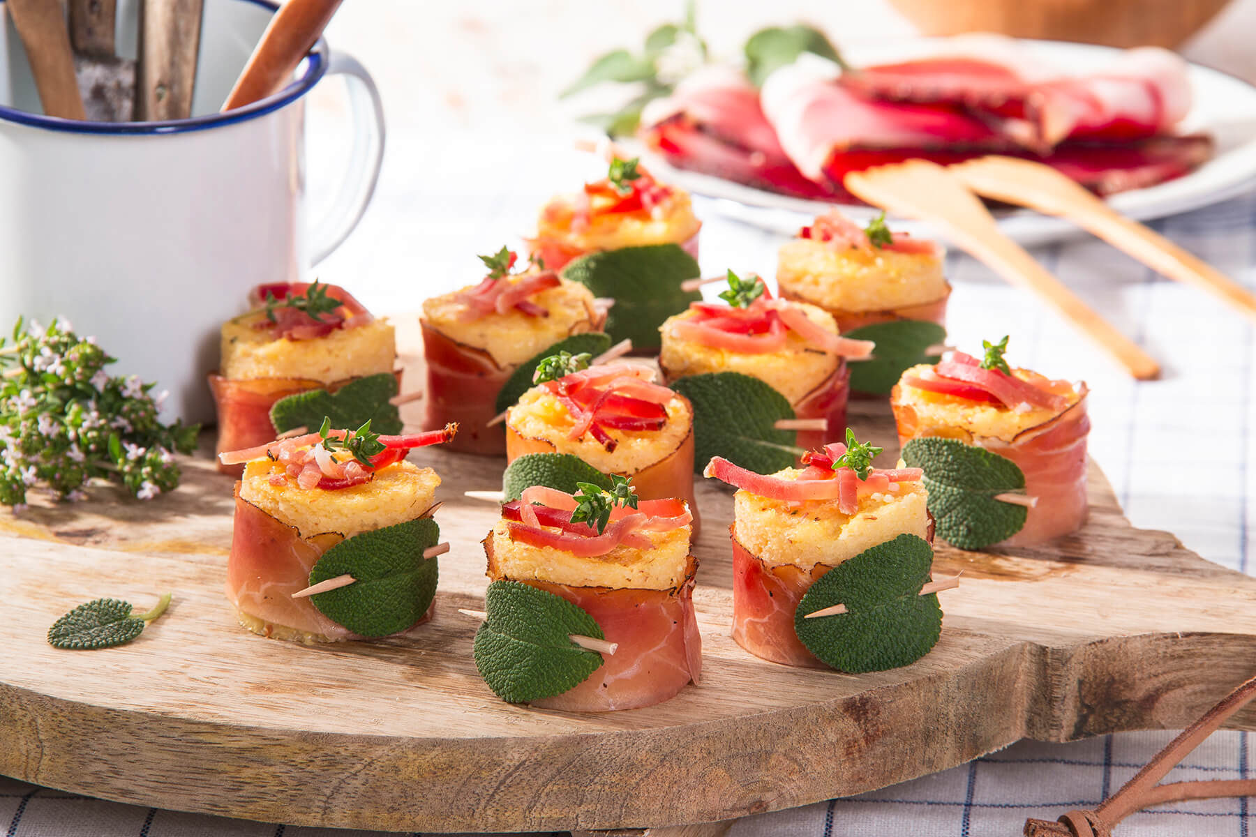 Polenta and speck nibbles - Ricetta - Polenta Valsugana