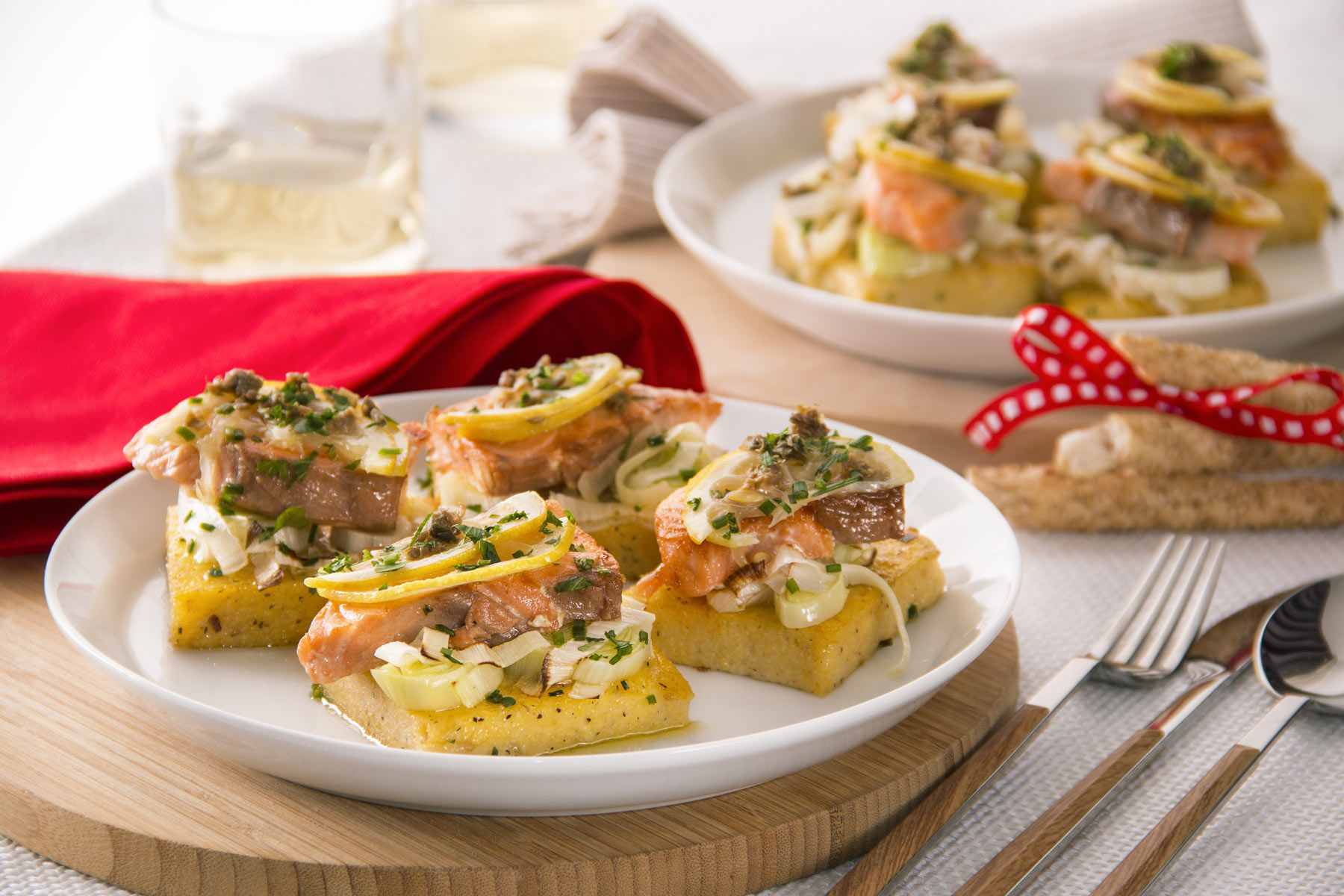 Lemon salmon with polenta - Ricetta - Polenta Valsugana