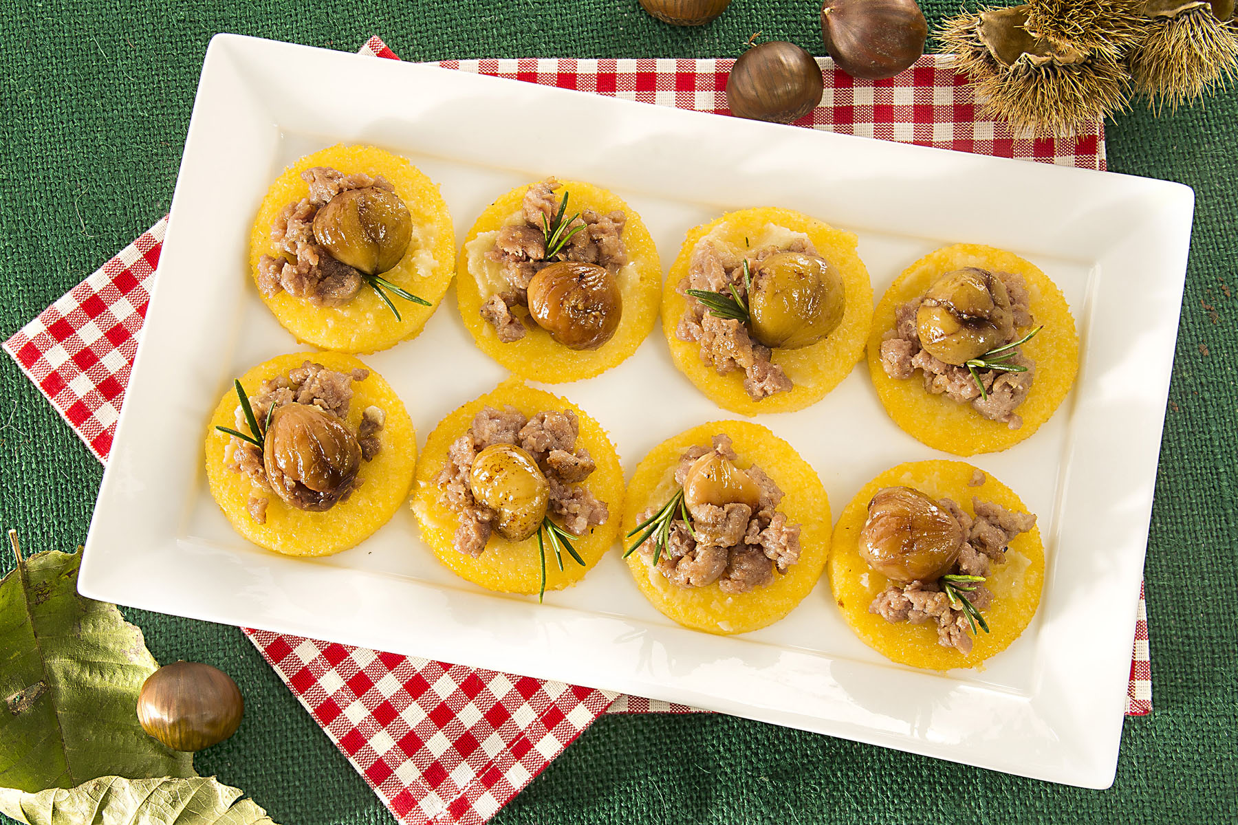 Tartine di polenta con salsiccia e castagne Ricetta Polenta Valsugana
