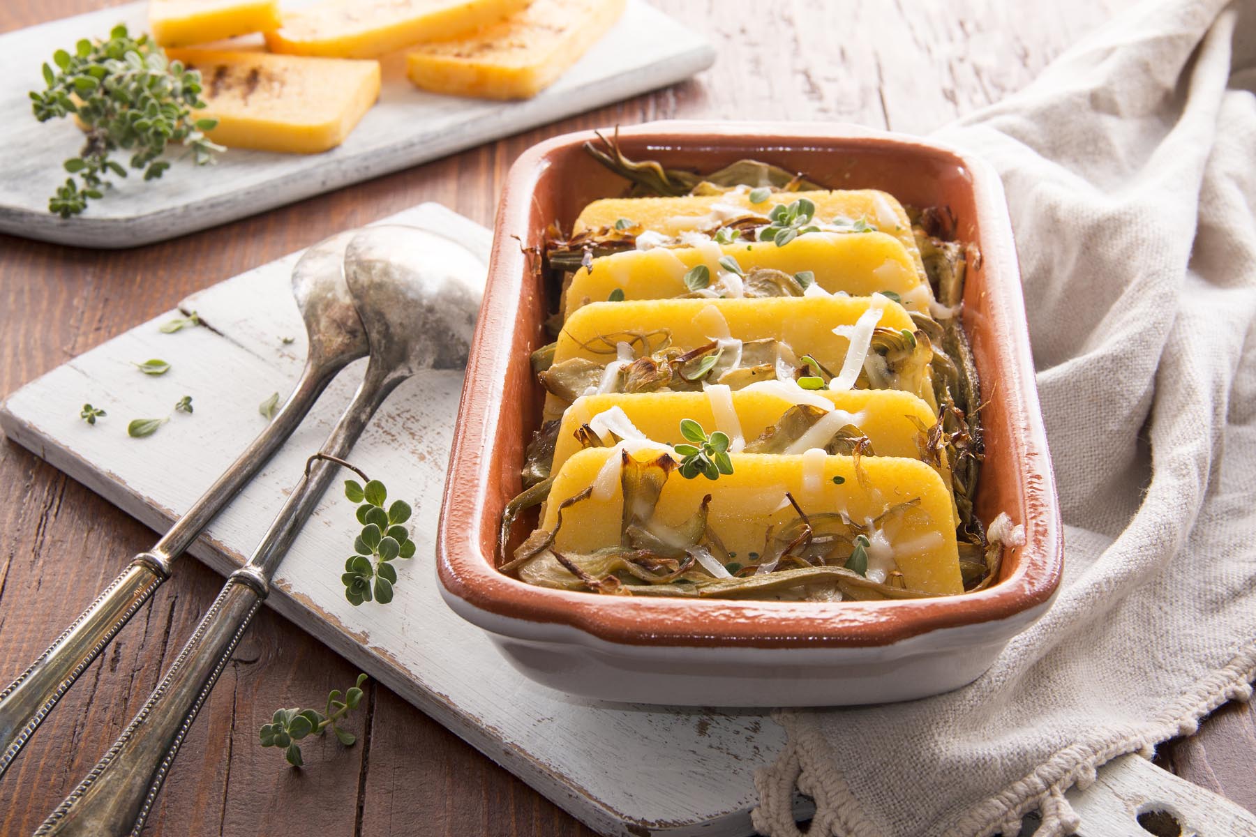 Artichokes, polenta and cheese pie - Ricetta - Polenta Valsugana